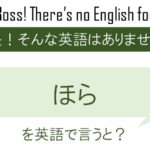 ほらを英語で言うと