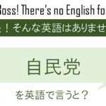 【自作自演】自民党を英語で言うと