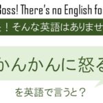 かんかんに怒るを英語で言うと