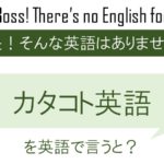 カタコト英語を英語で言うと