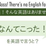 なんてこったを英語で言うと