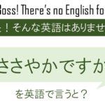 ささやかですがを英語で言うと