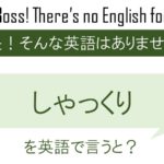 しゃっくりを英語で言うと