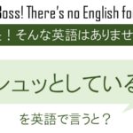 シュッとしているを英語で言うと