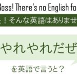 やれやれだぜを英語で言うと