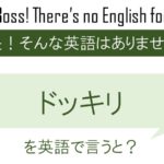 ドッキリを英語で言うと