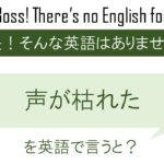 声が枯れたを英語で言うと