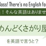 めんどくさがり屋を英語で言うと