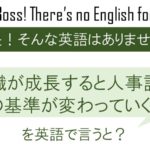 組織が成長すると人事評価の基準が変わっていく。を英語で言うと