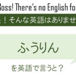 ふうりんを英語で言うと(パクリ)
