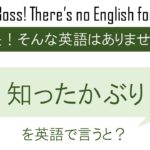 知ったかぶりを英語で言うと