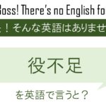 【番外編】役不足を英語で言うと