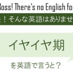 イヤイヤ期を英語で言うと
